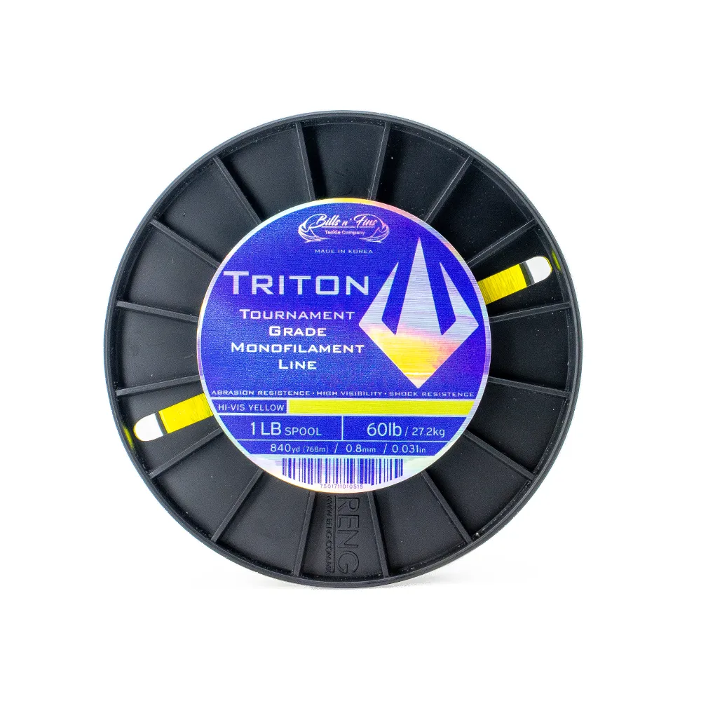 Bills N Fins Triton Tournament Mono Line 1 LB Hi-Viz