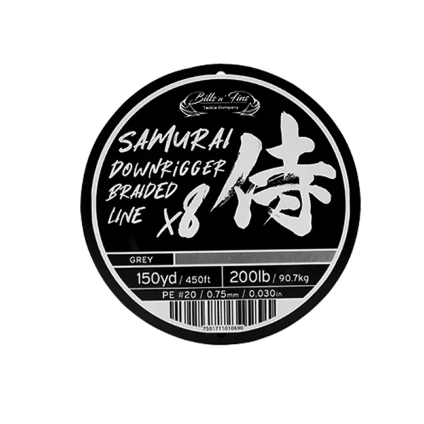 Samurai Downrigger Braided Line X8 Grey 150 YD 200LB