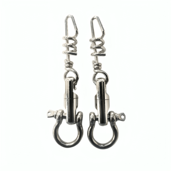 Bills N Fins Corkscrew Dredge Swivel 500 lb Bow Shackle 2 Pcs